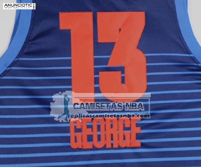 Camiseta Thunder Paul George Statement 2017 18 Azul