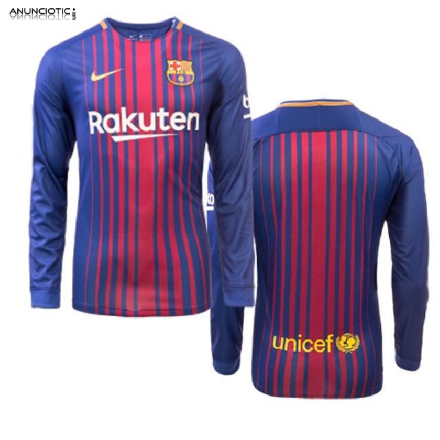 Camiseta Barcelona Primera 2017 2018 Manga Larga