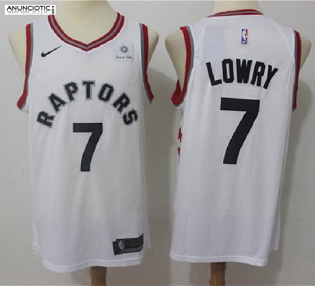 Camiseta Autentico Raptors Lowry 2017-18 Blanco