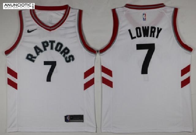 Camiseta Autentico Raptors Lowry 2017-18 Blanco