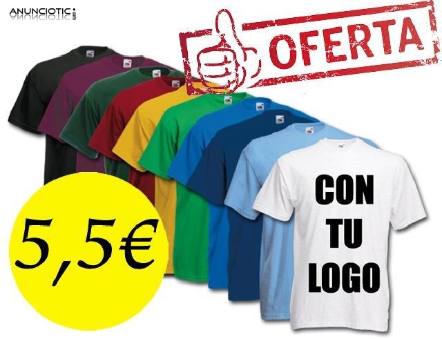 25 Camisetas personalizadas con tu logo x solo 5,50  unidad