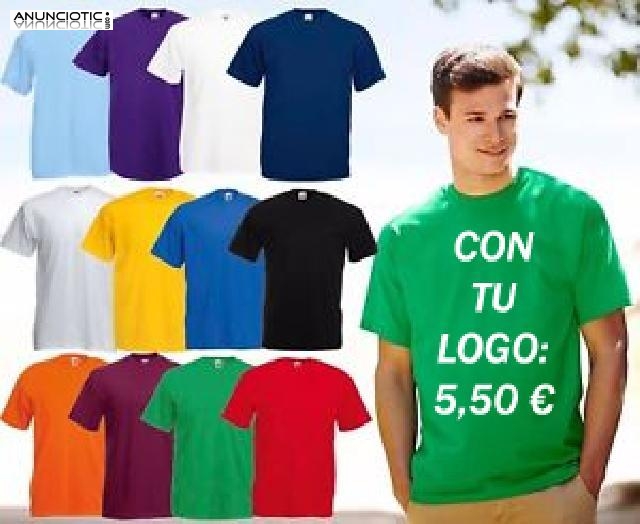 25 Camisetas personalizadas con tu logo x solo 5,50  unidad