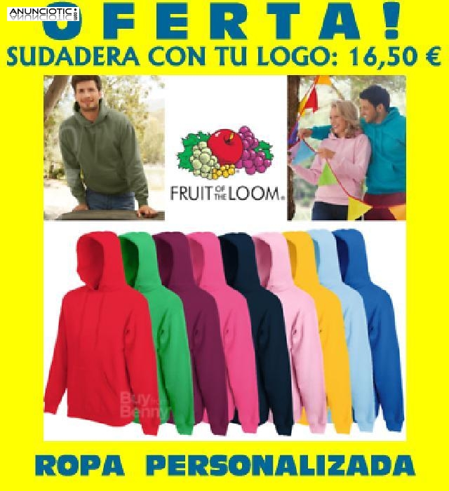 Oferta: 25 Sudaderas personalizadas con tu logo x solo 16,5 