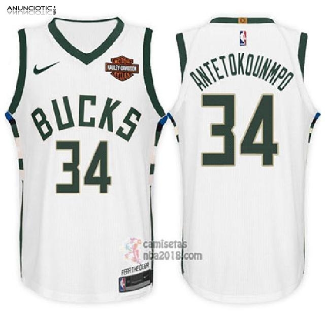 Camiseta Bucks Giannis Antetokounmpo 2017-18