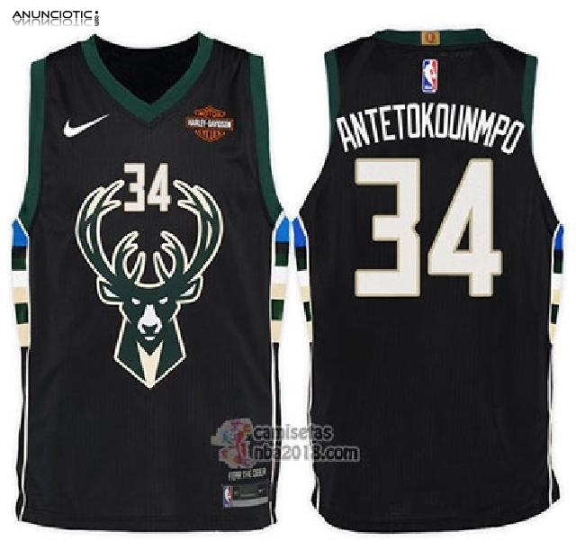 Camiseta Bucks Giannis Antetokounmpo 2017-18