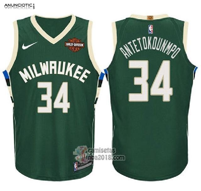 Camiseta Bucks Giannis Antetokounmpo 2017-18