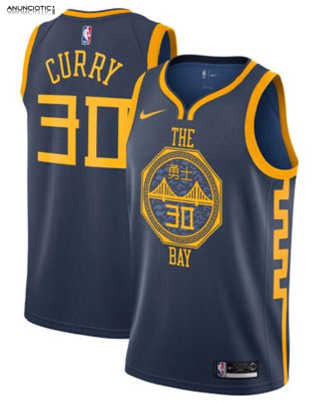 Camiseta Golden State Warriors Nike Personalizada Ciudad Negro