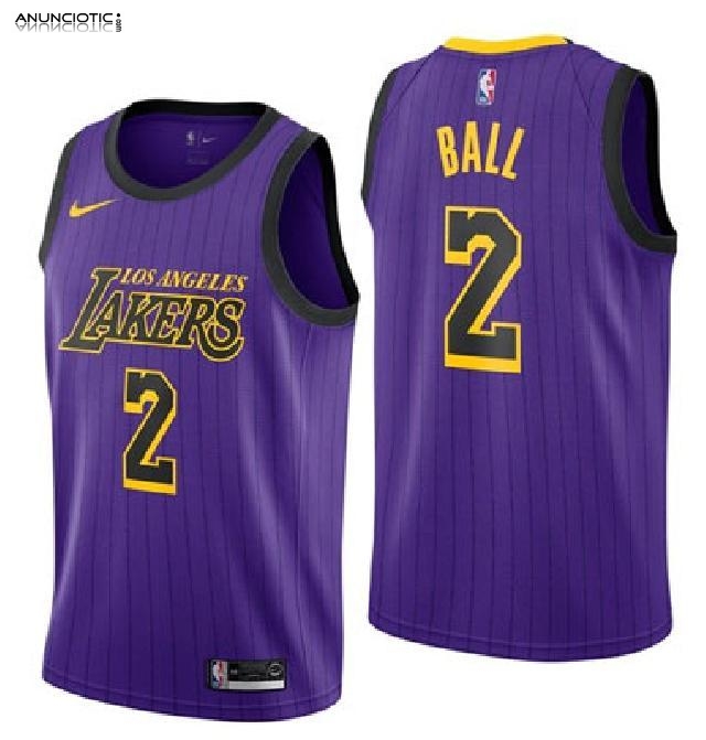 Camiseta Los Angeles Lakers Ciudad 2018-19 Violeta