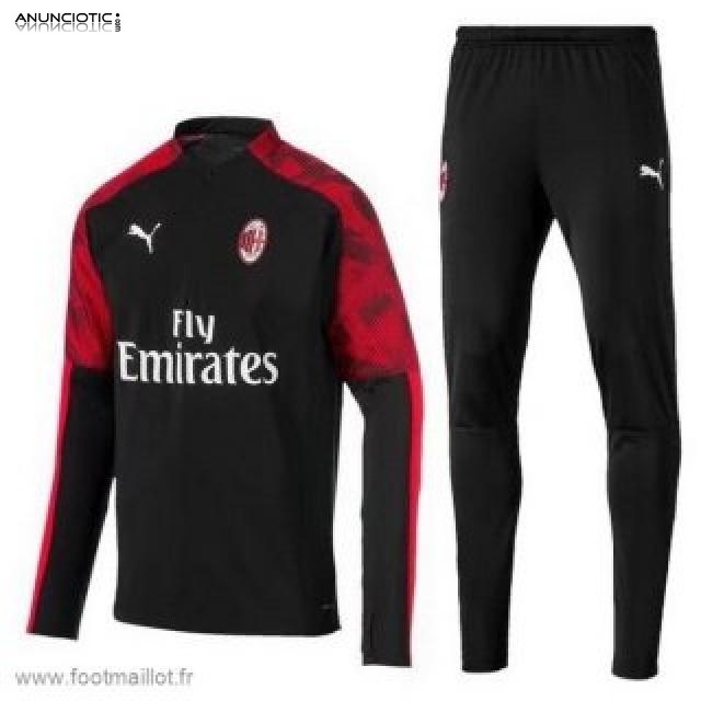 Vente Survetement foot AC Milan 2018 2019 - footmaillot