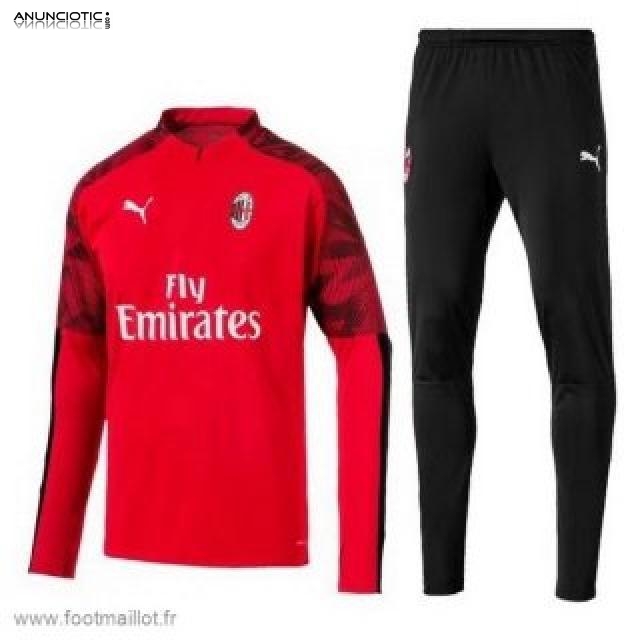 Vente Survetement foot AC Milan 2018 2019 - footmaillot