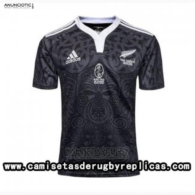 Camiseta Nueva Zelandia All Blacks Maori Rugby 100th Conmemorative