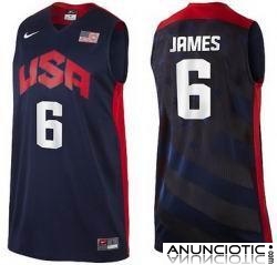 Venta camisetas nba usa 2012 azul baratas