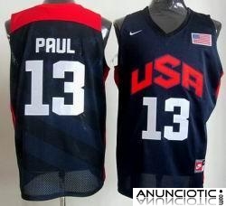 Venta camisetas nba usa 2012 azul baratas