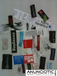 Pack 1000 etiquetas estampadas, Megatex