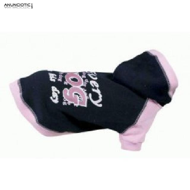 Sudadera every dog negro/rosa