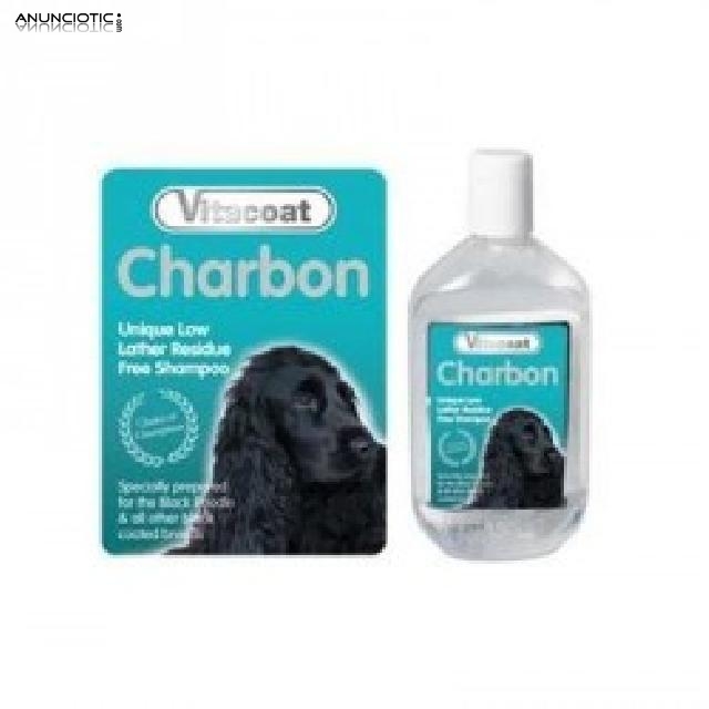 Vitacoat champú charbon para perros negros 