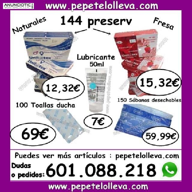 144 preservativos 12,32  unilatex y DUREX 35 