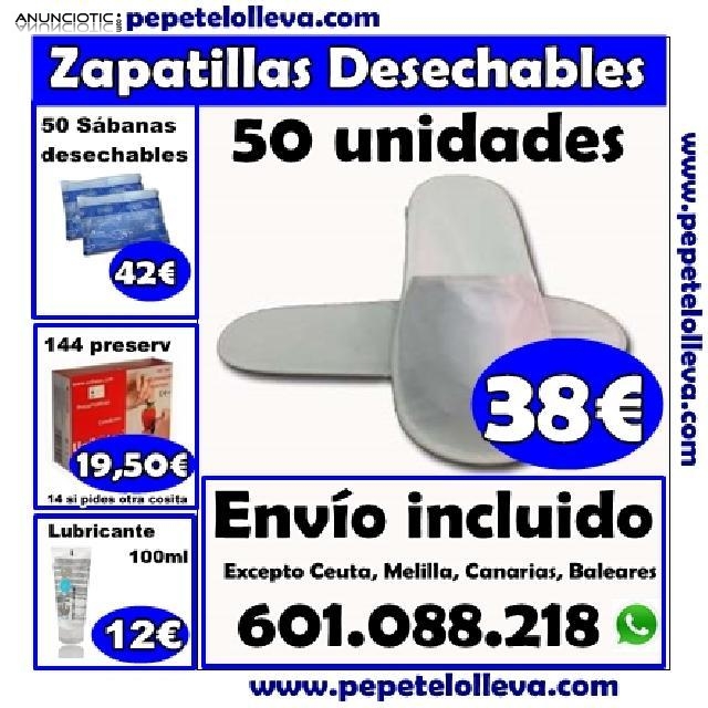 50 sábanas desechables sin ajustar 42 eur envio incluido