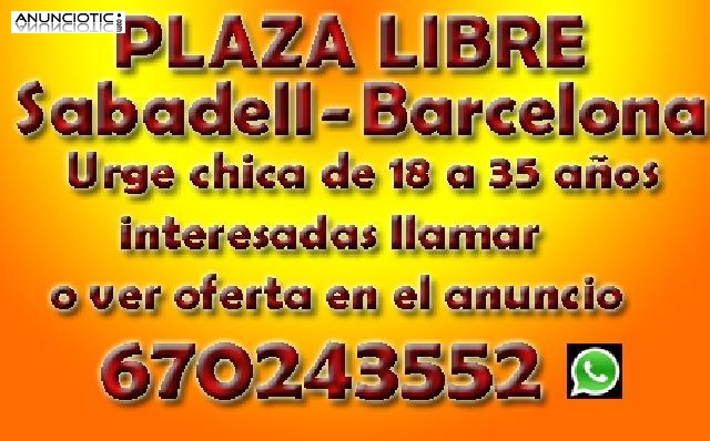 as En Sabadell (Barcelona)hay plaza libre para casa relax