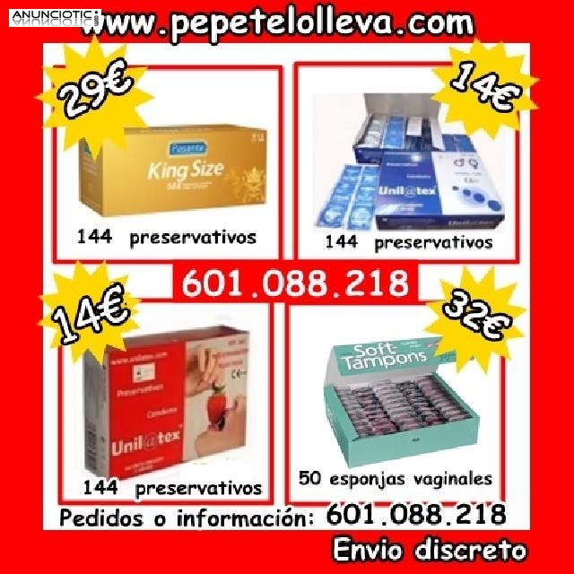 144 condones fresa o natural 14 