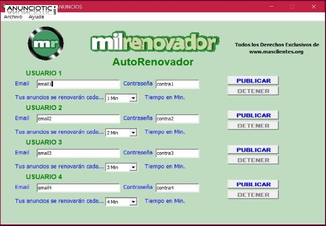 PROGRAMA AUTORENOVADOR DE ANUNCIOS