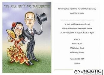 INVITACIONES PARA BODA  PERSONALIZADAS CON HUMOR