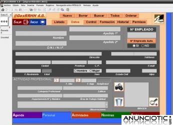 Programa de Gestión de Recursos Humanos Nóminas y Capacitación GesRRHH ¡¡ GRATIS !!