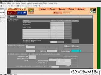 Programa de Gestión de Recursos Humanos Nóminas y Capacitación GesRRHH ¡¡ GRATIS !!