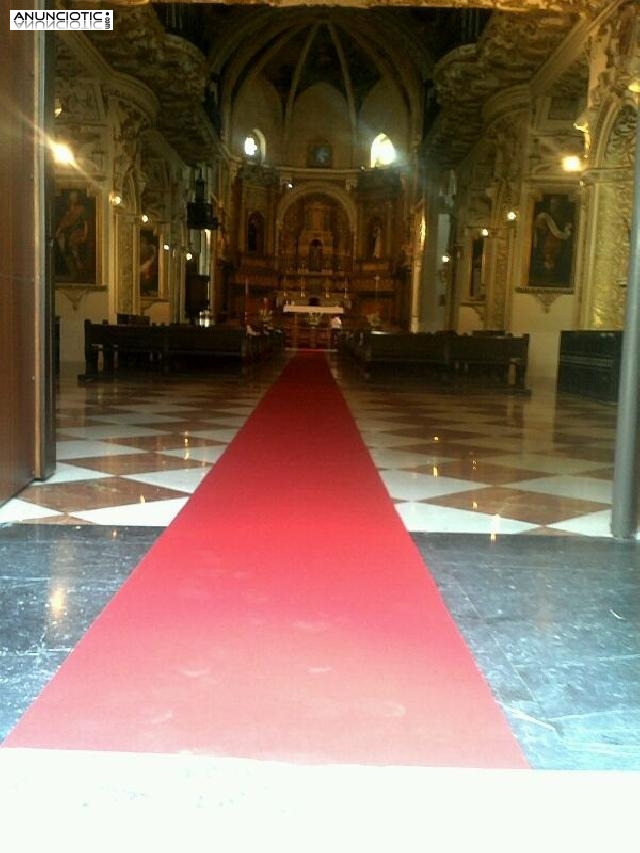 Moqueta roja para eventos y bodas