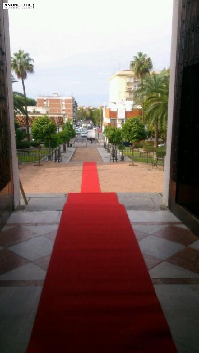 Moqueta roja para eventos y bodas