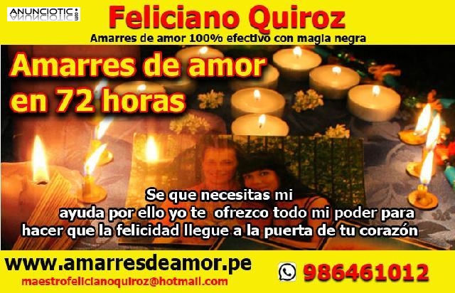 Amarres de amor en 72 horas 100%efectivo