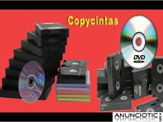 Cintas de video a disco dvd.