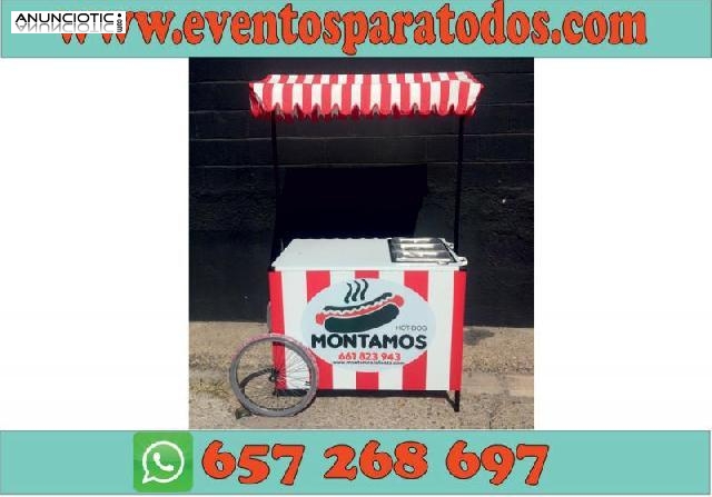 Carrito de perritos calientes para eventos