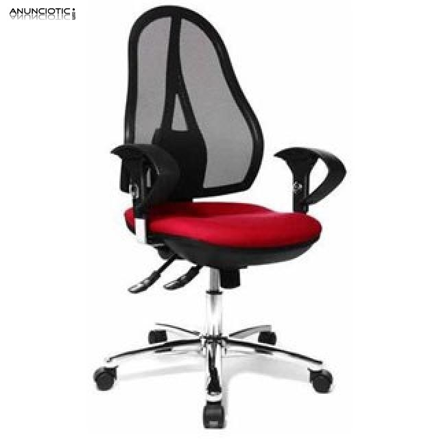 Silla soporte lumbar ajustable 100% rojo