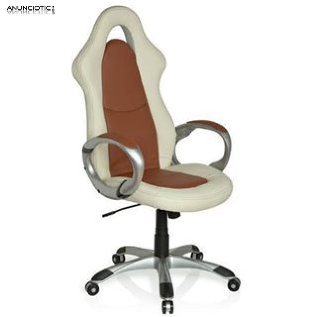 Silla a racer sport elegance polipiel marrón