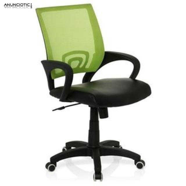 Silla con asiento en verde