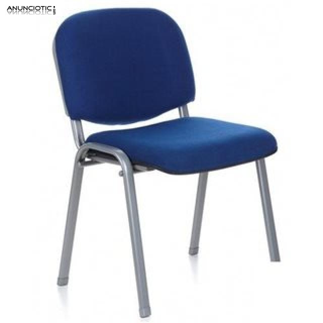 Silla moby base azul patas grises