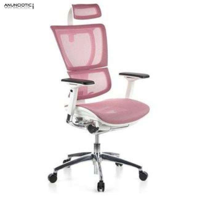 Silla ergonómicacolor rosa claro