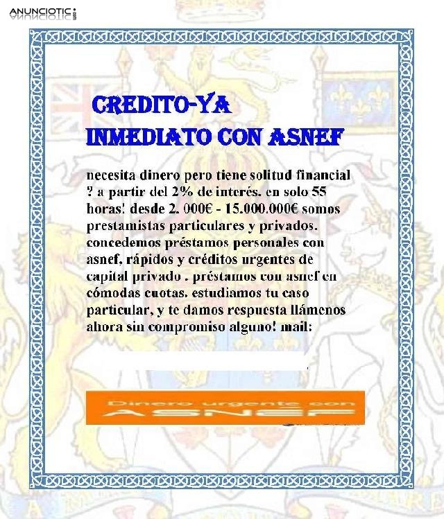 Crédito rápido y eficaz con asnef