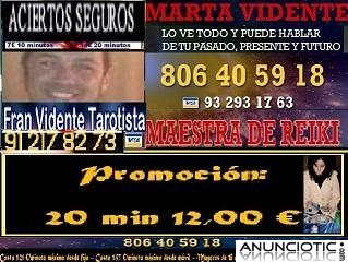 Fran y Marta, Videntes. Tarot Profesional 20 min 12. 806405918, sincero