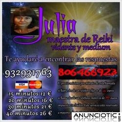 Julia vidente sensitiva, conecto con tus guias, Tarot acierto