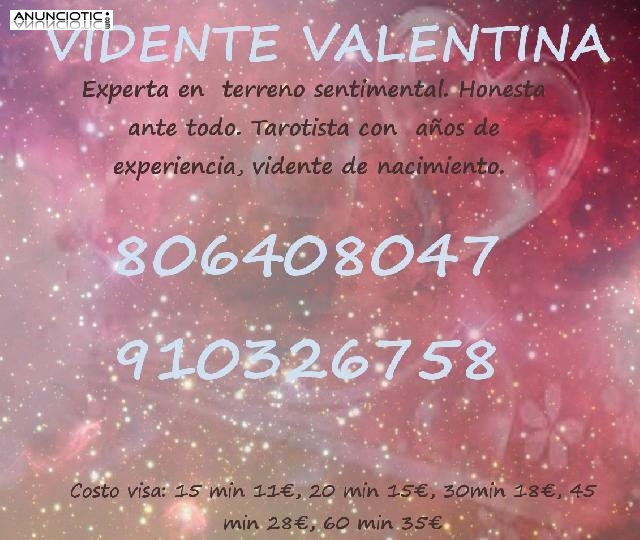 VIDENTE MEDIUM VALENTINA. Sinceridad y honestidad 910326758