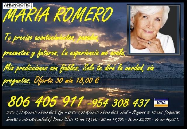 Maria romero, vidente, todas tus respuestas, tarot sin preguntas 954308437