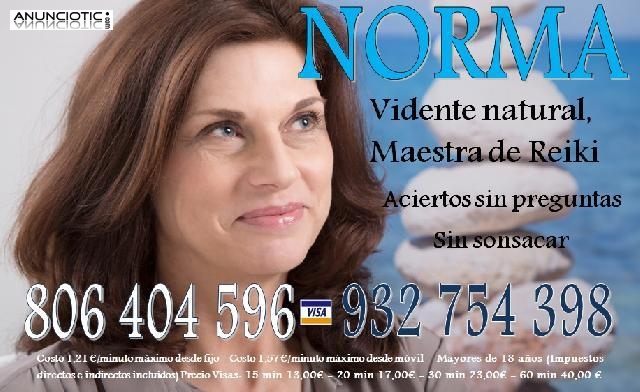 Norma, vidente, garantía de acierto, tarot sincero 806 404 596