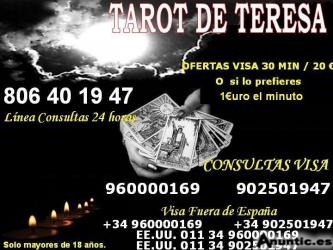 TERESA vidente,Tarotista,medium..visa 30minutos-20euros visa 960000169