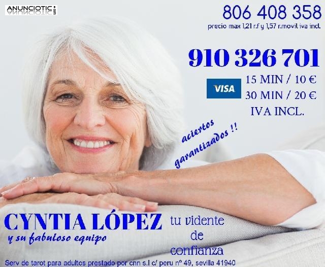 CYNTIA LÓPEZ vidente natural y médium 910 326 701 OFERTAS