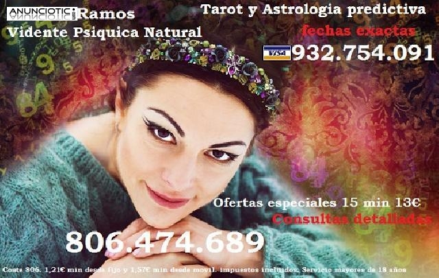 Mónica Ramos, vidente psíquica natural. Fechas exactas 806 474 689