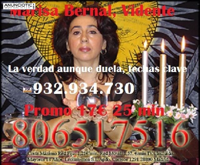 Vidente real, sin cartas, alta videncia. Tarot Marisa Bernal, 932 934 730