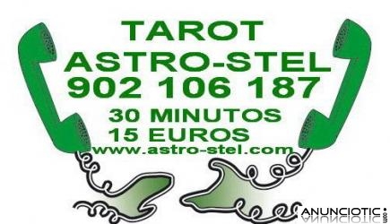 TAROT  **ASTRO-STEL**  902 106 187  / 30 MINUTOS = 15