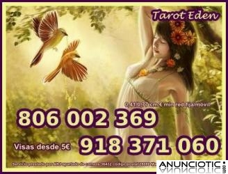 VIDENCIA, ASTROLOGIA Y TAROT ECONOMICOS 0,41 CM MIN. VISAS DESDE 5 10 MIN.